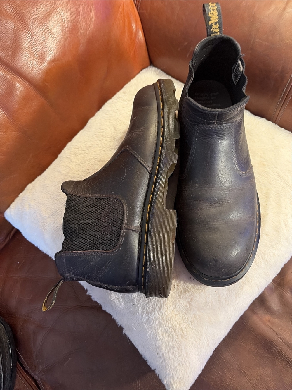 Dr. Martens Men’s Brown Chelsea Work Boots